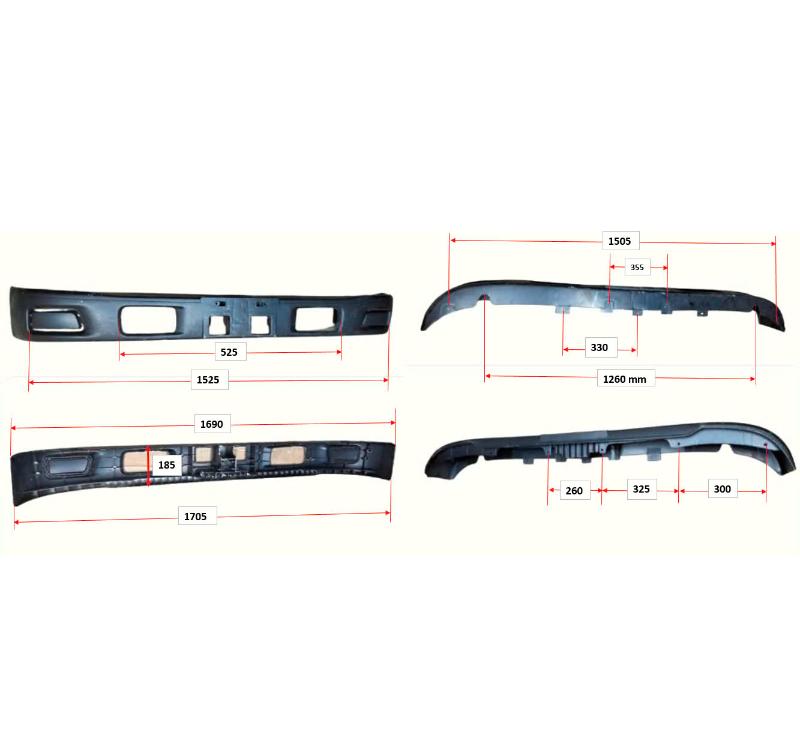Pare-chocs avant (court) 170cm - IZ004043-N1/8974056285 - 6
