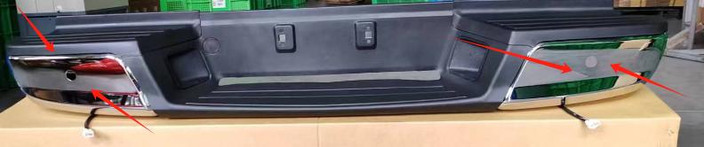 electroplated rear bumper
