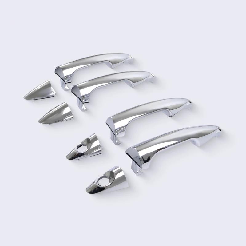Chrome automotive exterior door handles
