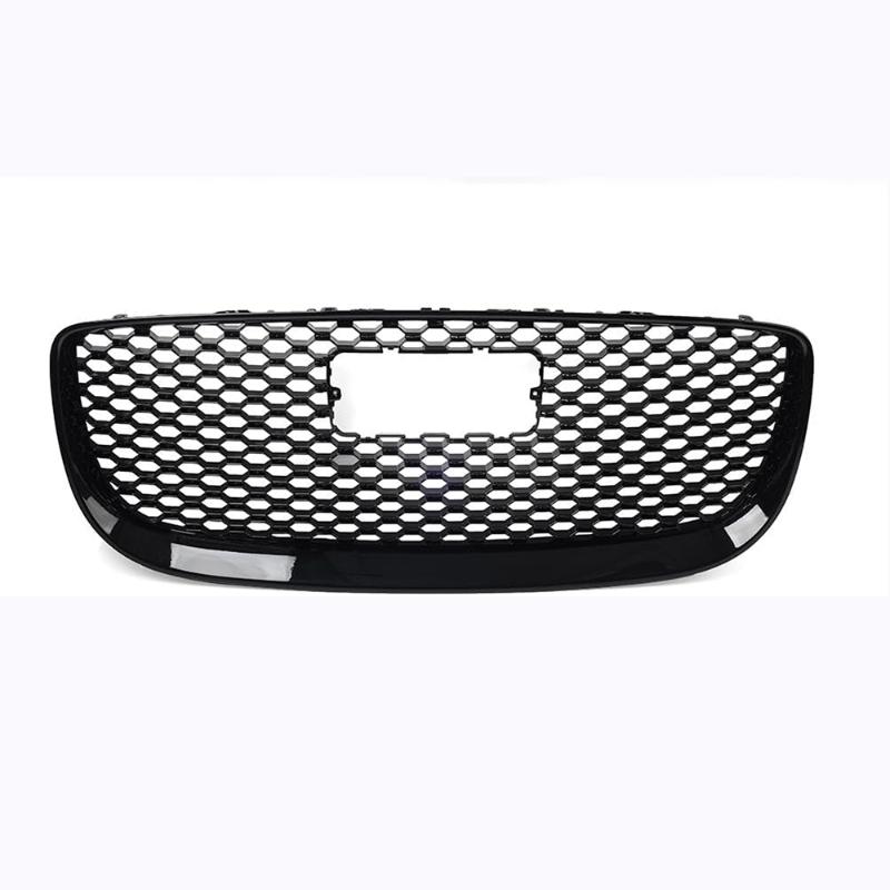 Grille mesh,chromed, square hole/gloss black