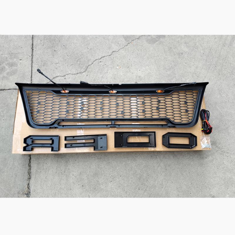 grille mesh with yellow lights and black stripe lights - FT-E15003-001 - 4