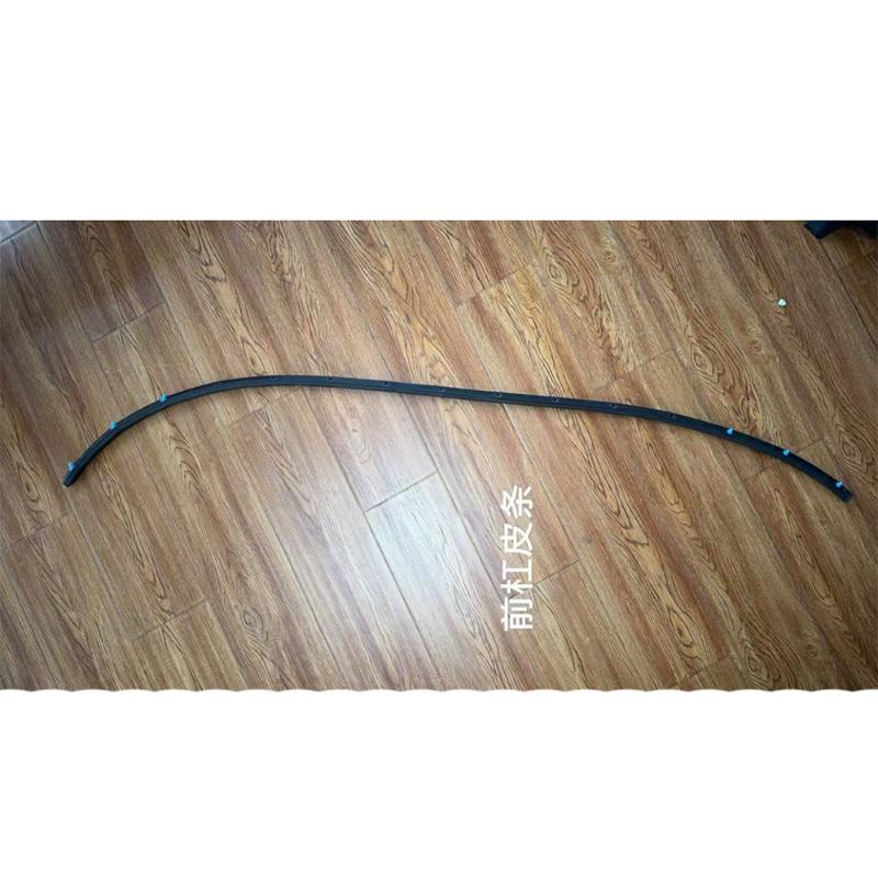 Front bumper strapping.