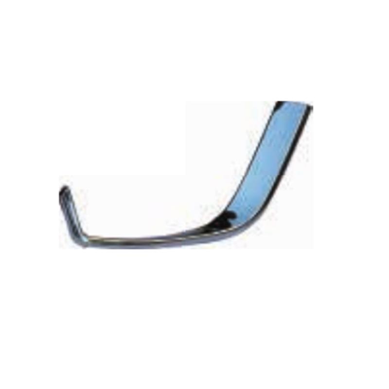Front bumper left curved molding