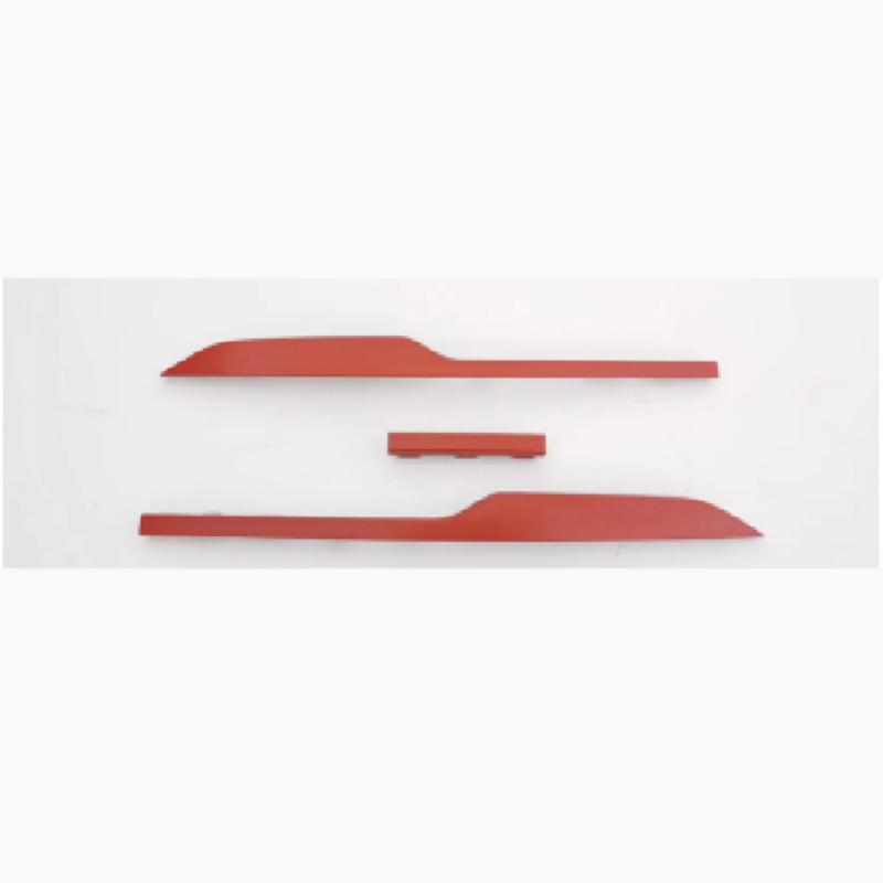 Red front bumper trim (left, center, right).