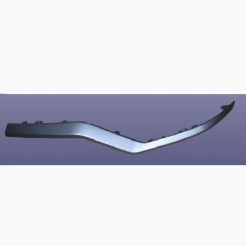 Front bumper trim strip, metallic gray.